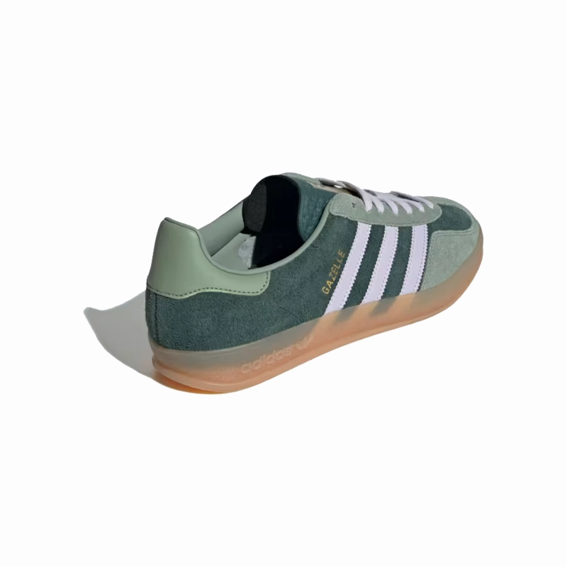 adidas - Gazelle Indoor - Mineral Green/Silver Dawn - Unisex [JI0323] Best Adidas Shoes For Flat Feet