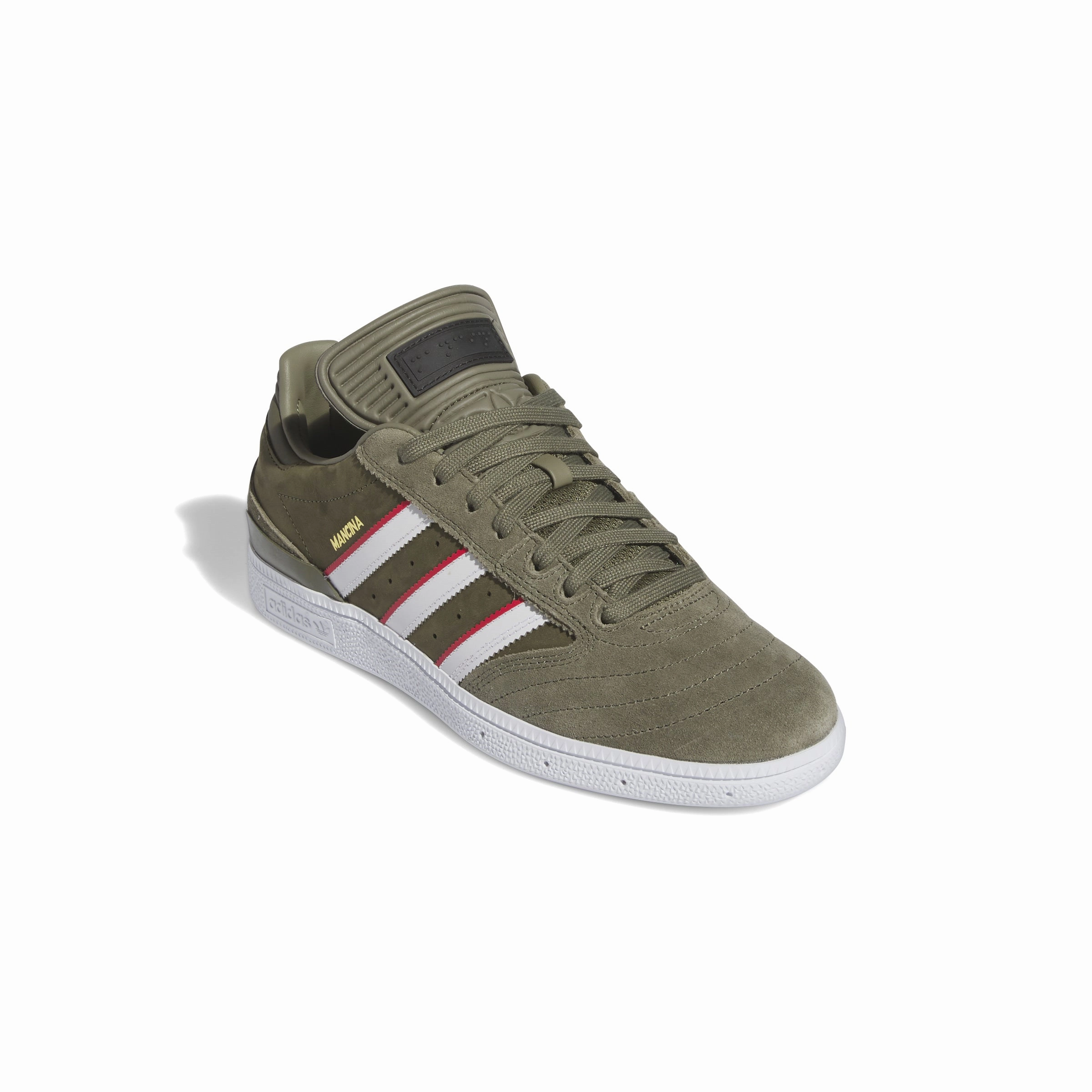Adidas Busenitz x Dan Mancina Shoes-Olive/Strata Red/White Adidas Golf Shoes Boa