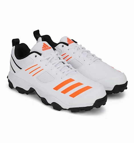 Adidas Shoes Training Adidas Crihase White/Orange Cricket Shoes