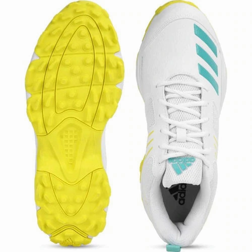 Adidas Trainer Shoes Adidas Crihase Yellow/ Turqoise Cricket Shoes