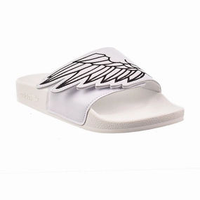 Adidas JS Monogram Adilette Wings Men's Slide Sandals White/Black Sandals Bermuda All-inclusive