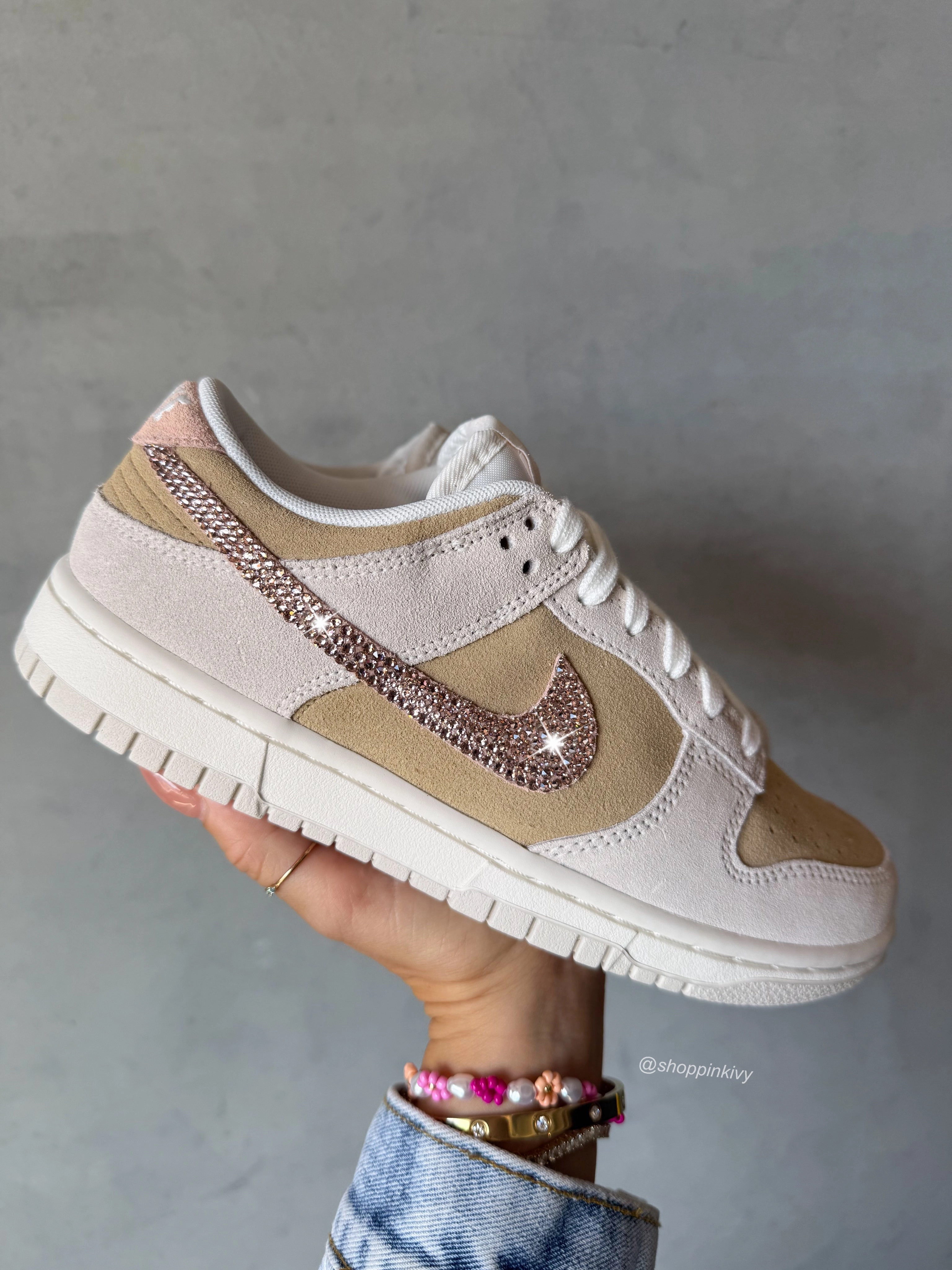 Neutral Sand Pink Swarovski Womens Nike Dunk Shoes Adidas Mundial Team Turf Turf Soccer Shoes