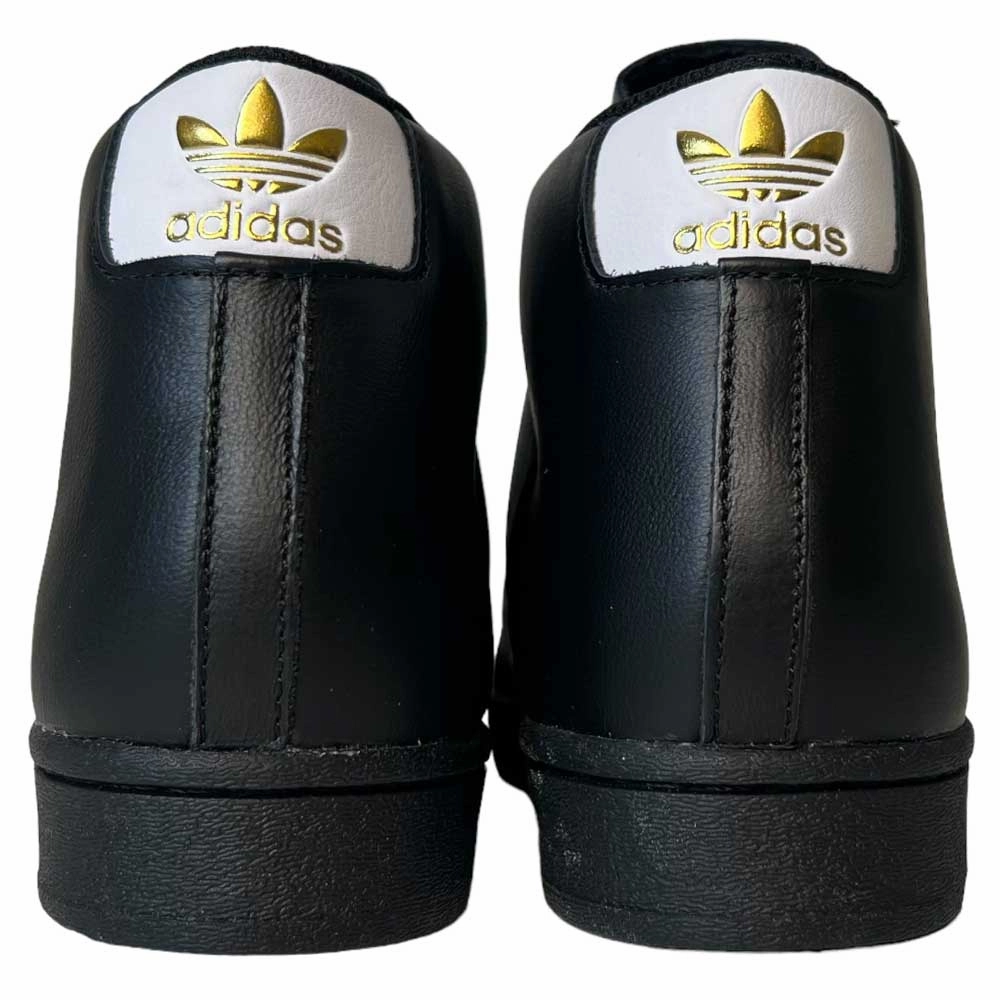 Adidas Pro Model ADV Black White Gold Leather Shoes Adidas Shoes Dress