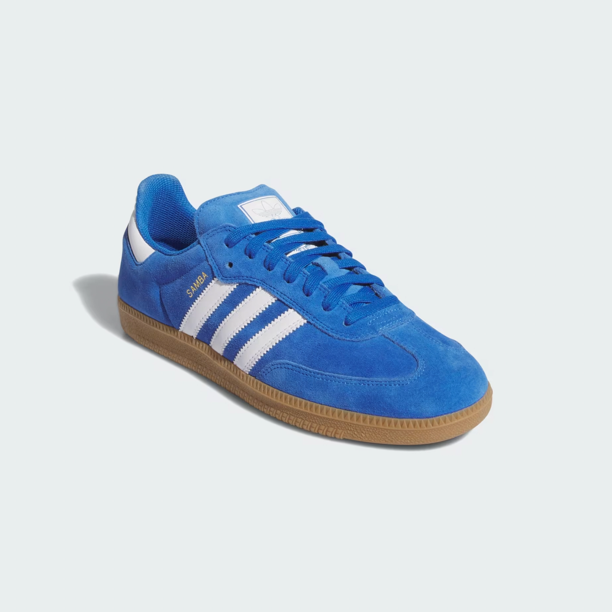 ADIDAS SAMBA ADV BLUE BIRD / CLOUD WHITE / GOLD METALLIC Adidas Shmoofoil Shoes