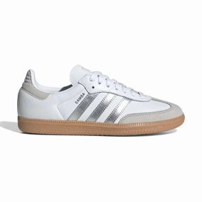 Adidas Samba OG 'White Silver Metallic Grey' Women's Shoes Basketball Shoes Adidas D Rose