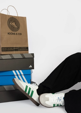 Adidas Shoes In Fashion ADIDAS SAMBA VEGAN 'CLOUD WHITE/GREEN-SUPPLIER COLOR'