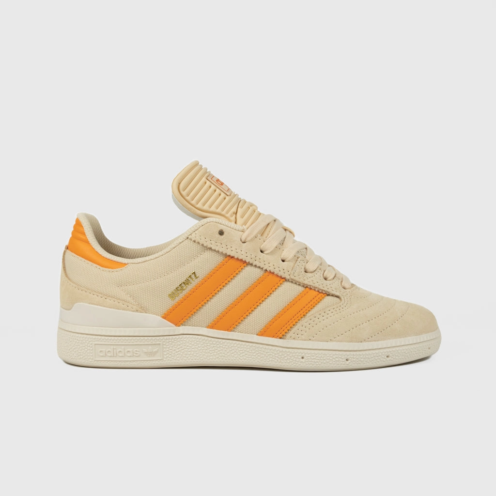 Demon Slayer Adidas Shoes Adidas Skateboarding - Busenitz Shoes - Crystal Sand / Bold Orange / Gold Metallic