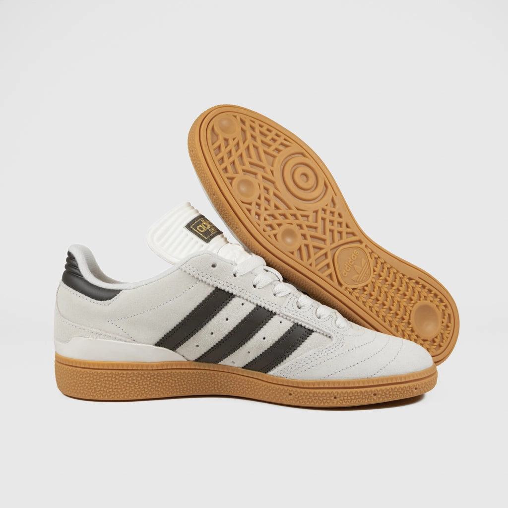 Adidas Skateboarding - Busenitz Shoes - Crystal White / Shadow Olive / Gum 3 Adidas Samba Soccer Shoes