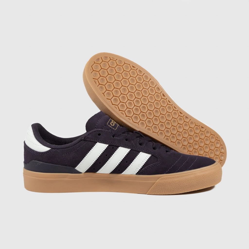 Adidas Sequin Shoes Adidas Skateboarding - Busenitz Vulc 2 Shoes - Aurora Black / Off White / Gum 3
