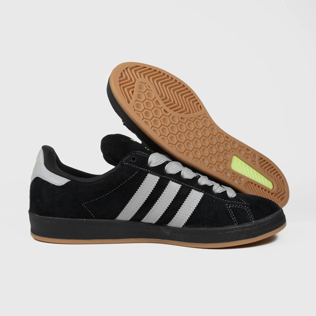 Adidas Skateboarding - Campus 90s ADV Shoes - Core Black / Grey Two / Gold Metallic Skate Grosso Mid