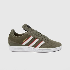 Adidas Skateboarding - Dan Mancina Busenitz Shoes - Olive Strata / Red / Cloud White Special Adidas Shoes