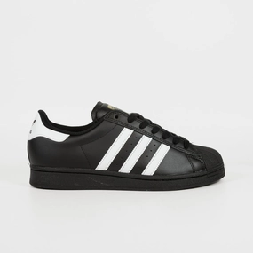 Kanye West Yeezy Shoes Adidas Skateboarding - Superstar ADV (Leather) Shoes - Core Black / Footwear White / Footwear White