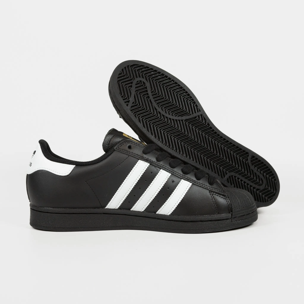 Adidas Skateboarding - Superstar ADV (Leather) Shoes - Core Black / Footwear White / Footwear White Led Adidas Shoes