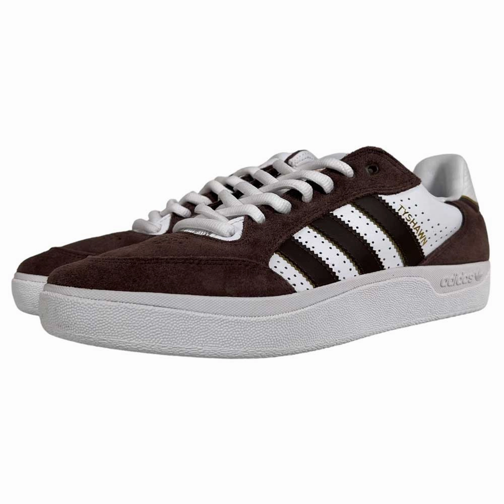 John Wall Adidas Shoes Adidas Skateboarding Tyshawn Low Brown White Gold Suede Shoes
