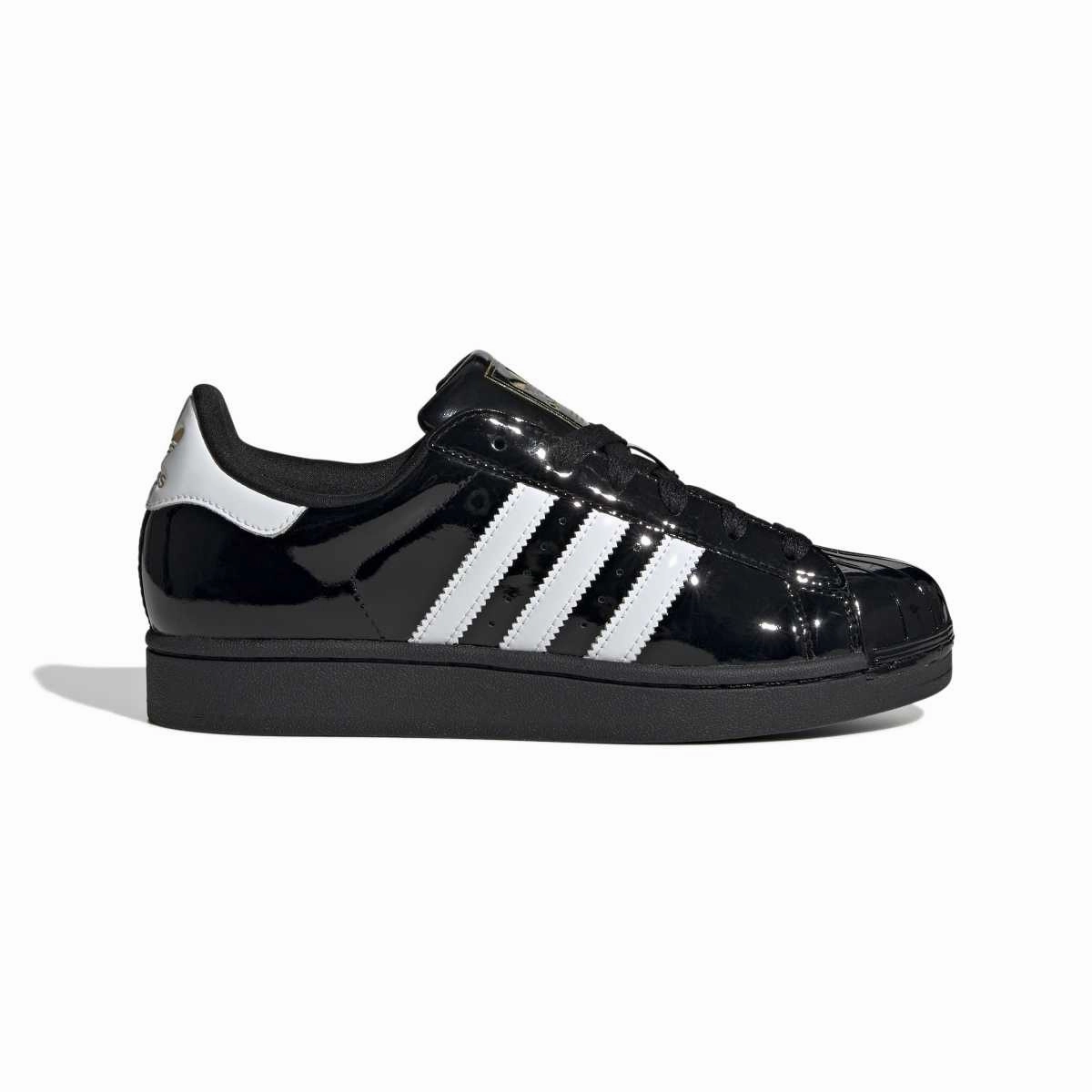 Green Adidas Skate Shoes Adidas SUPERSTAR II W patent Black white sneakers