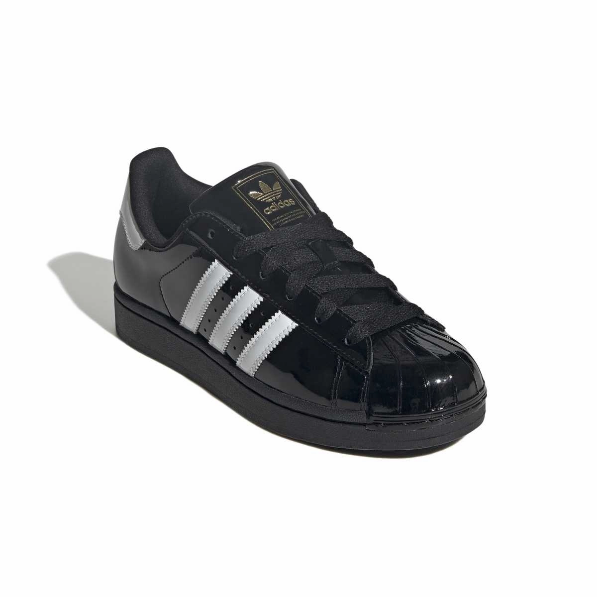 Adidas SUPERSTAR II W patent Black white sneakers Adidas Gazelle Shoes Size 4