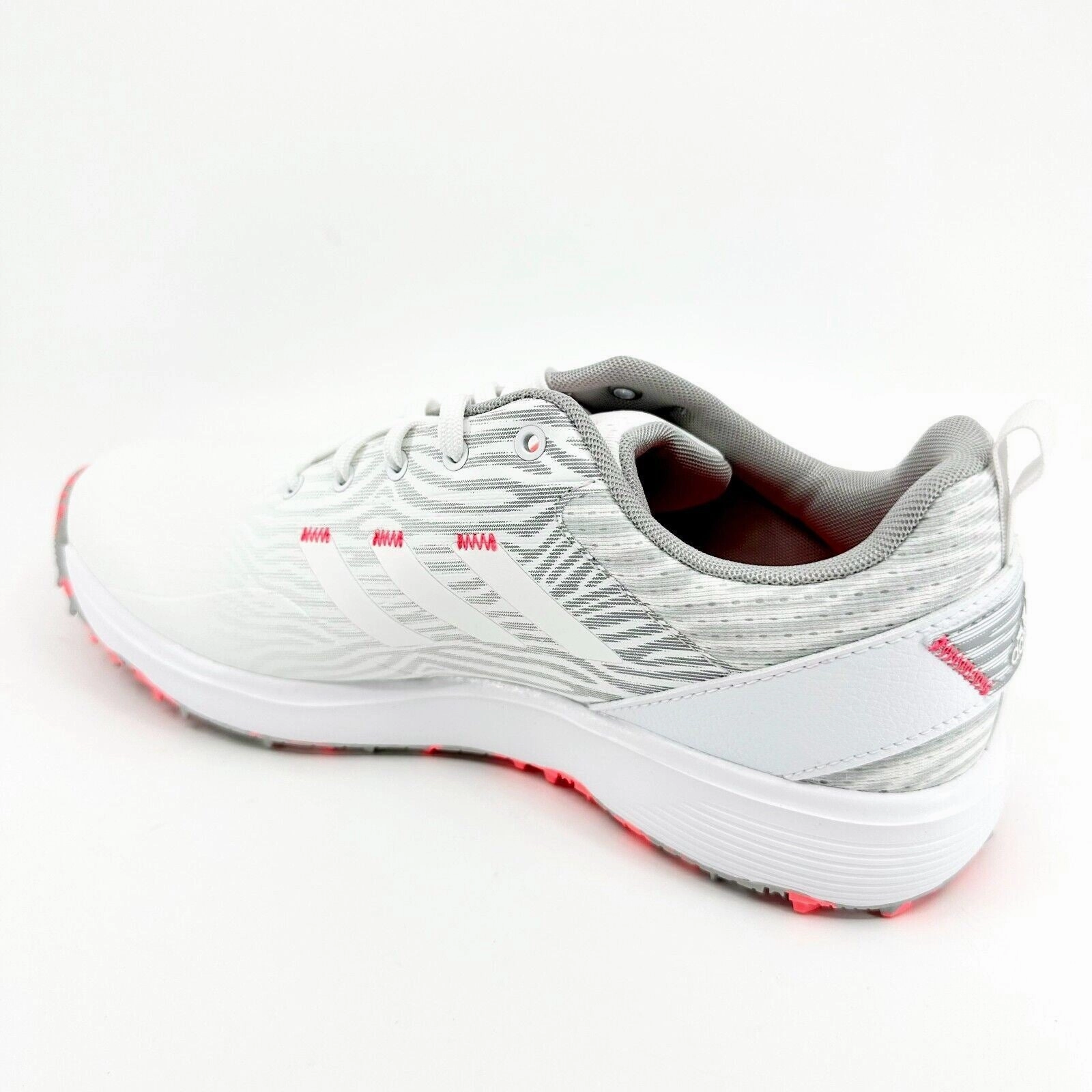 Waterproof Shoes With Candle Wax Adidas SZG SL White Pink Womens Waterproof Spikeless Golf Shoes GZ3912