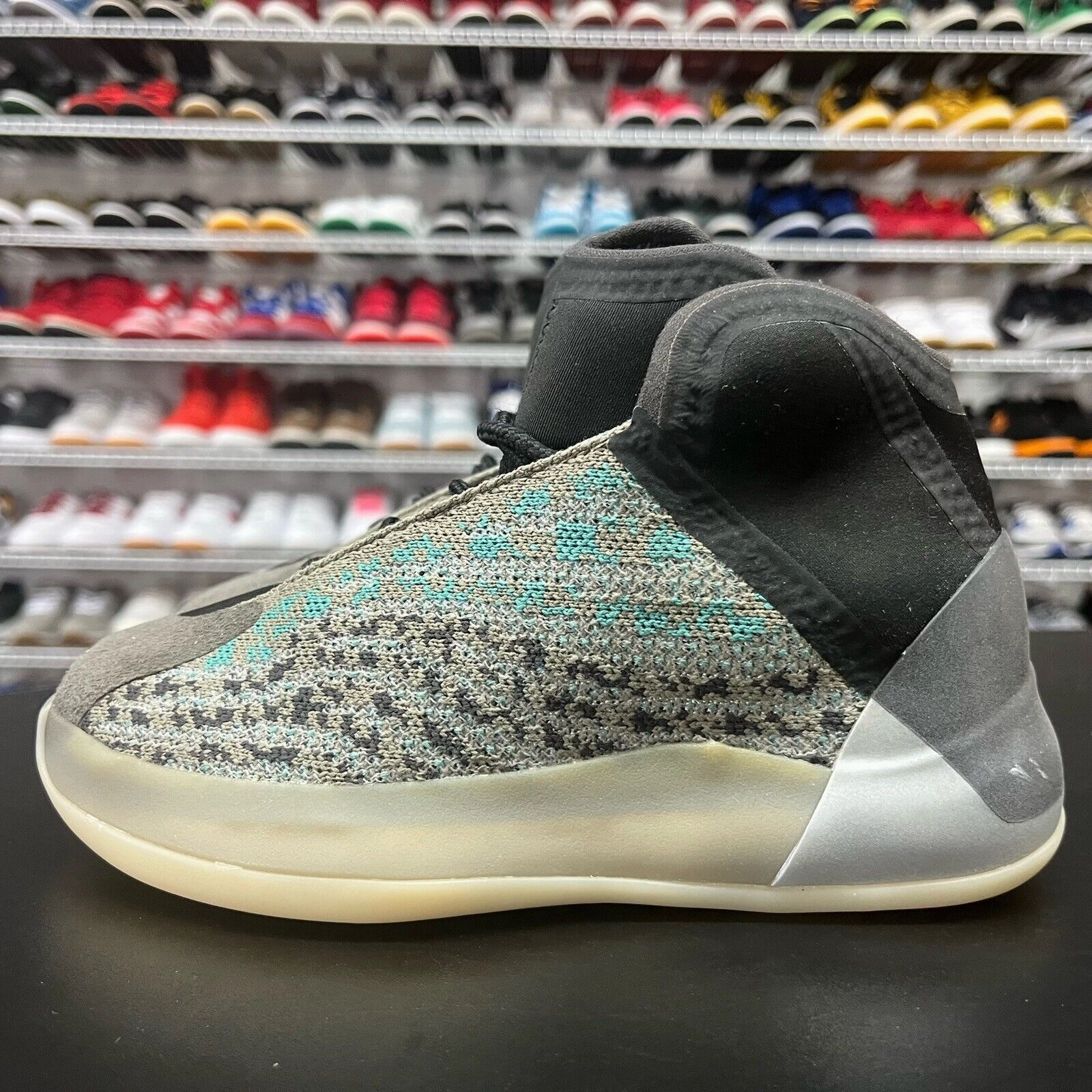 Best Sneakers For Ankle Support Adidas Yeezy YZY QNTM Quantum Kids Teal Blue G58865 Size 13.5K