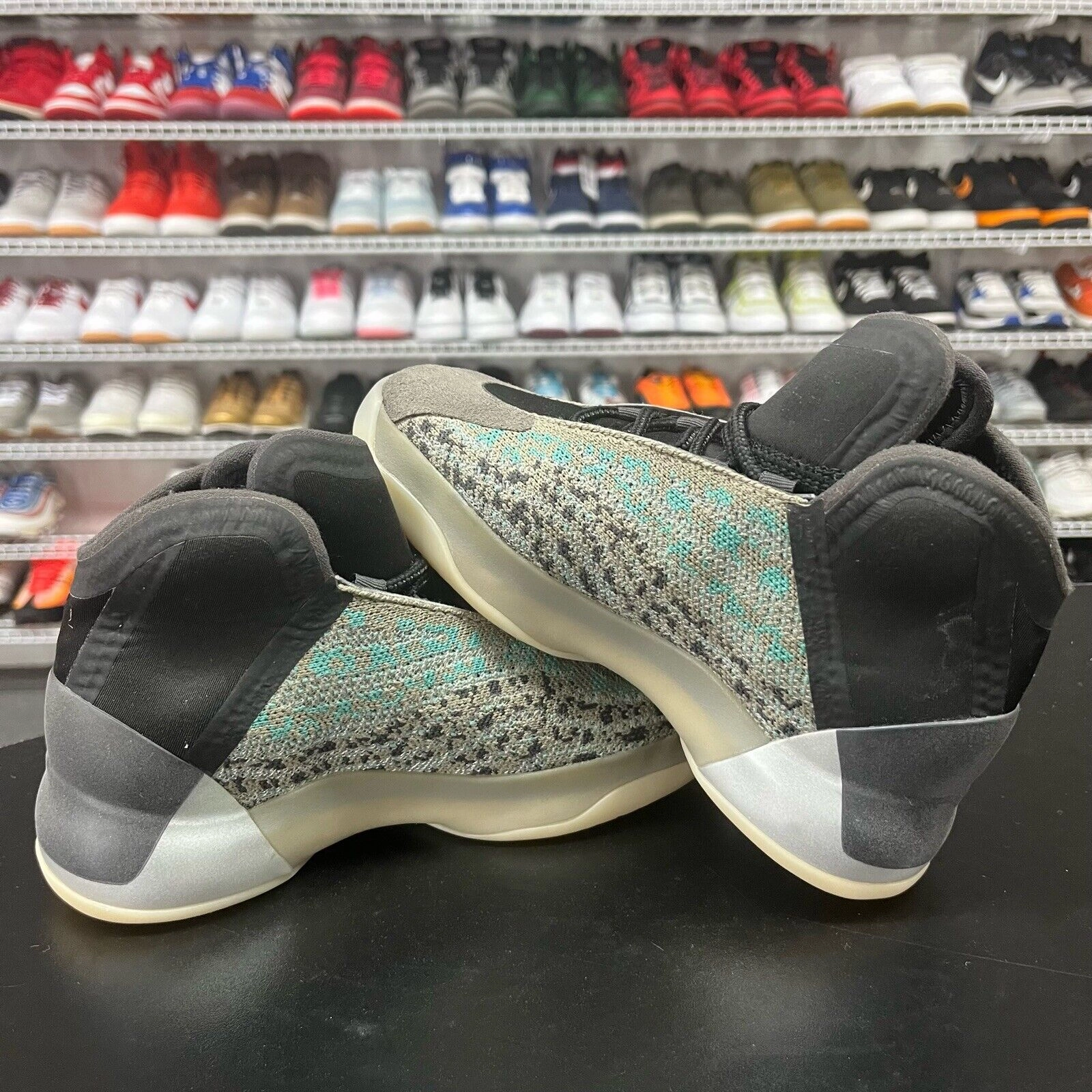 Adidas Yeezy YZY QNTM Quantum Kids Teal Blue G58865 Size 13.5K Comfy Sneakers For Walking