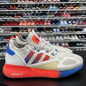 Newest Adidas Shoes Adidas ZX 2K Boost (FV9996) "Cloud White/Solar Red/Blue" Men's Size 9.5
