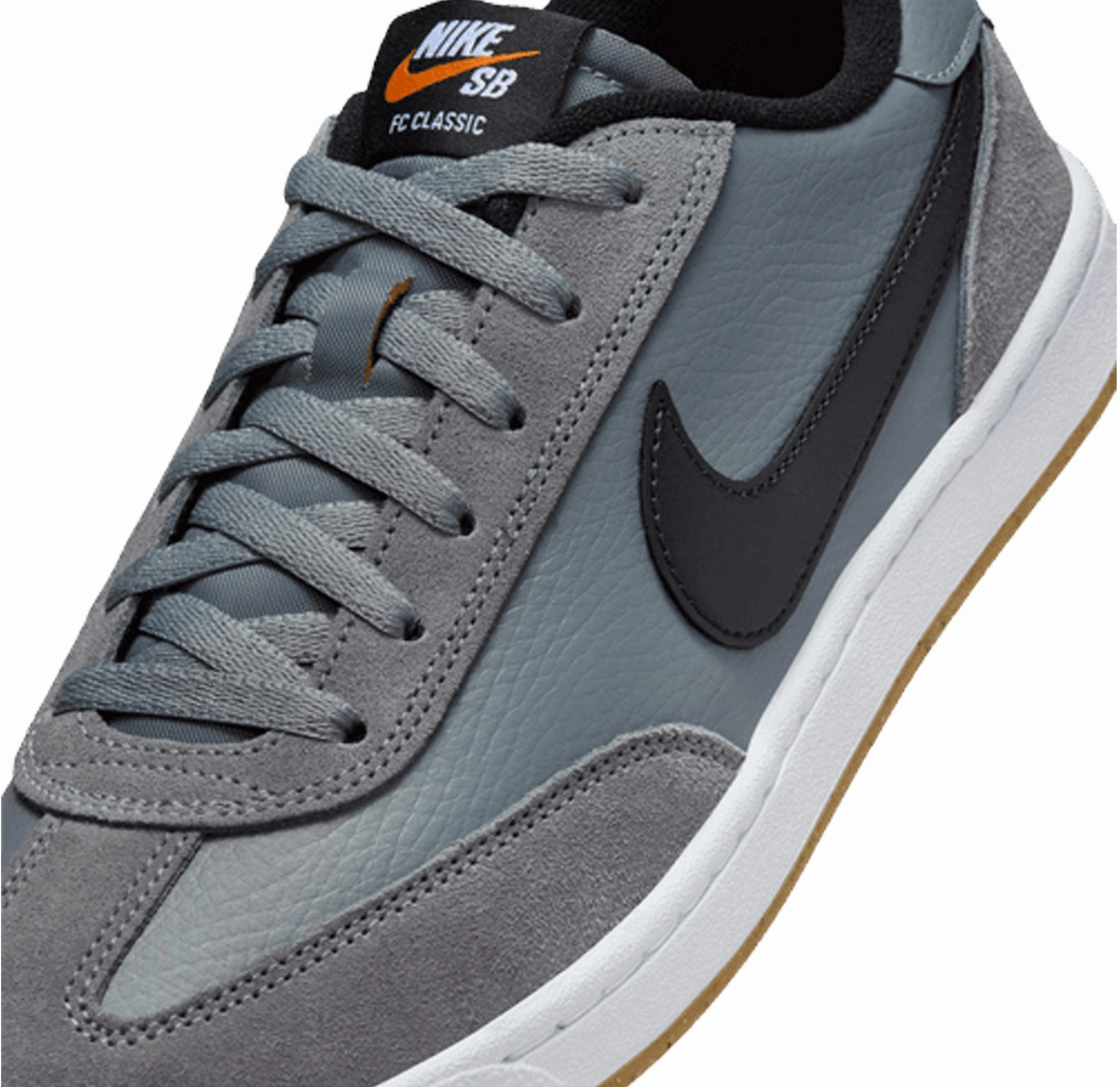 Best Material For Skate Shoes Nike SB FC Classic Cool Grey/Black/White