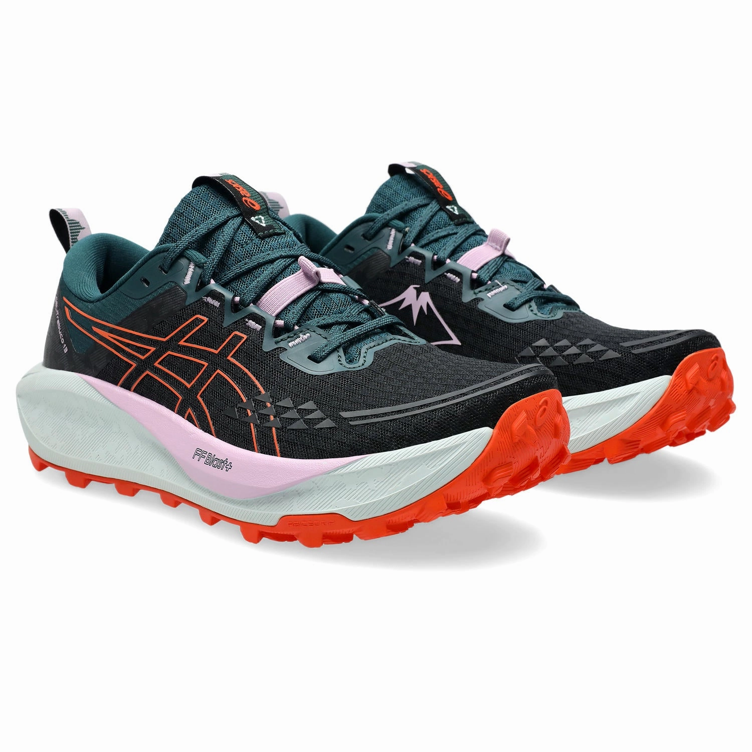 Ultra Glide Trail-running Shoes Asics Gel-Trabuco 13 Women's - Black/Nova Orange