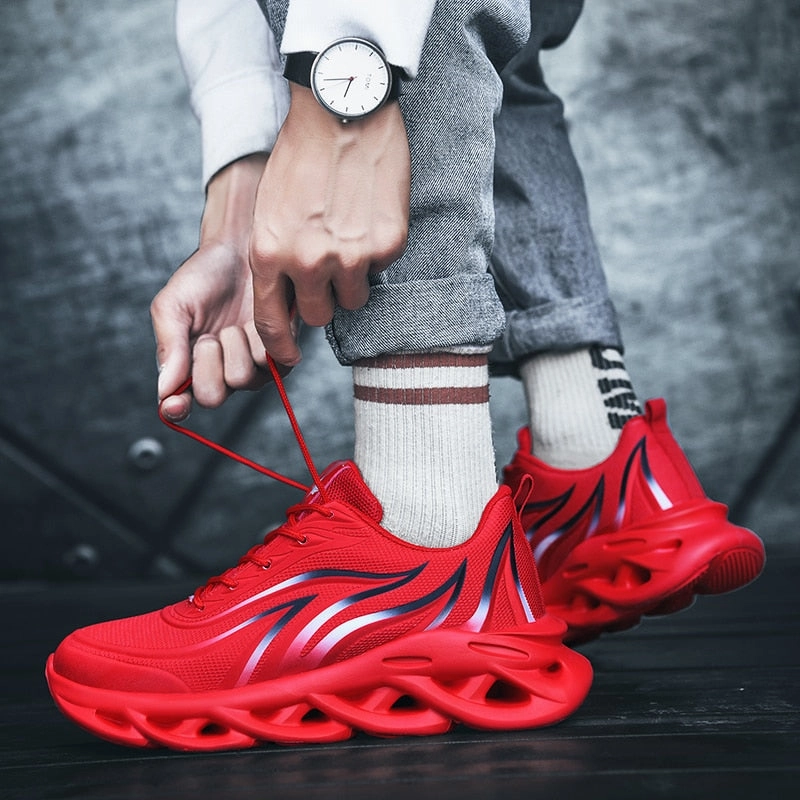 New Men Sport Fire Shoes Breathable Running Sneakers Men Casual Shoes Platform Sneakers Men Tennis Shoes Men Walking Shoes