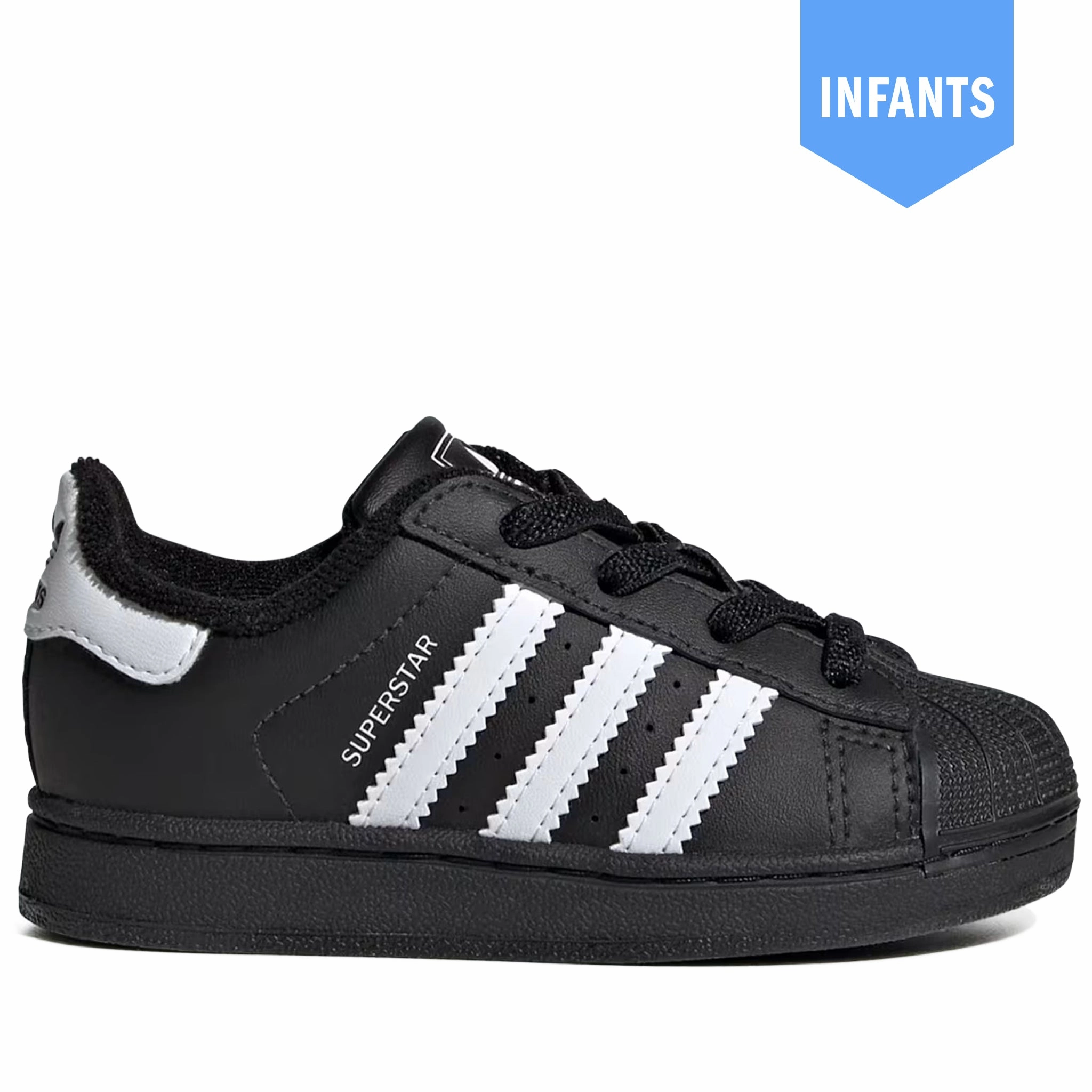 Infant's Adidas Superstar II Elastic Lace Shoes - Core Black Little Adidas Shoes