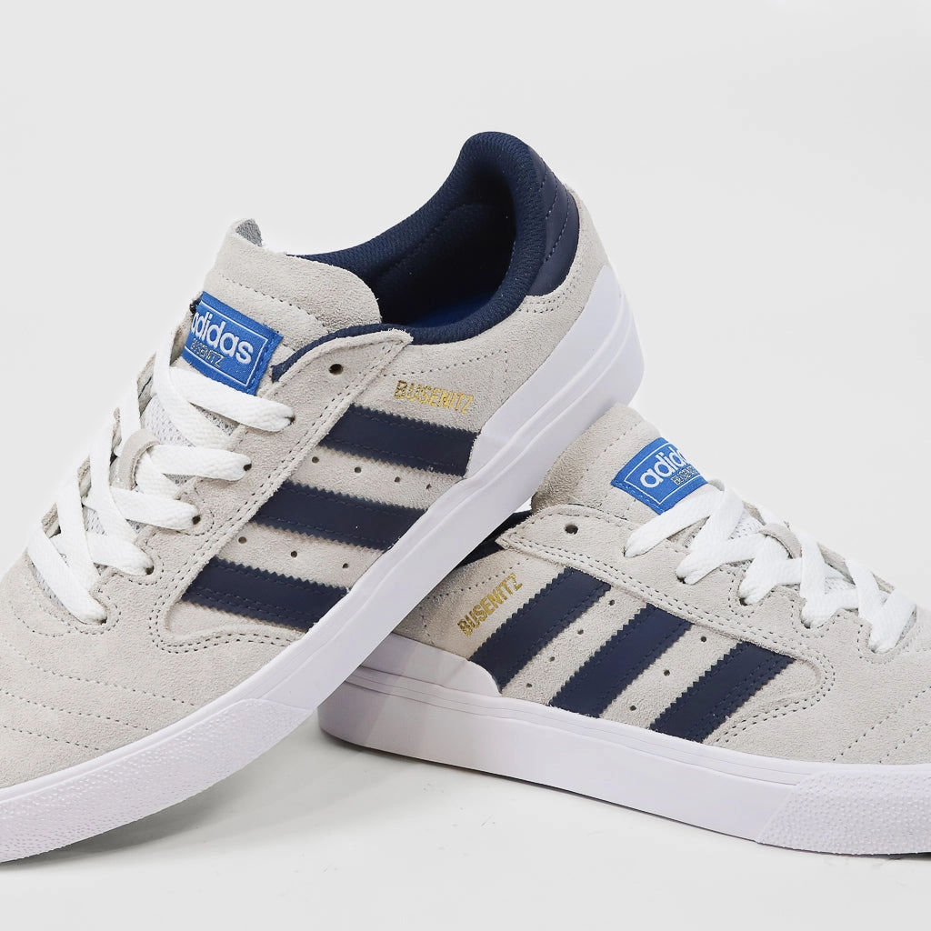 Adidas Skateboarding - Busenitz Vulc 2 Shoes - Footwear White / Collegiate Navy / Bluebird Running Adidas Sports Shoes