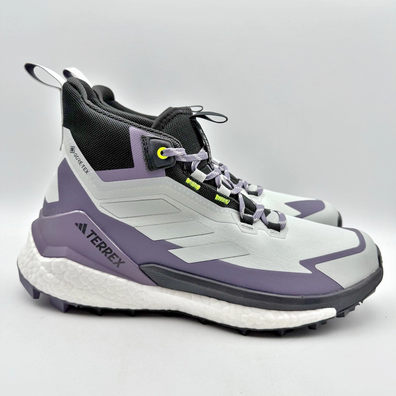 Adidas Womens Terrex Free Hiker 2 GTX Shoes US 10.5 Grey Purple Athletic WP Waterproof Diabetic Shoes