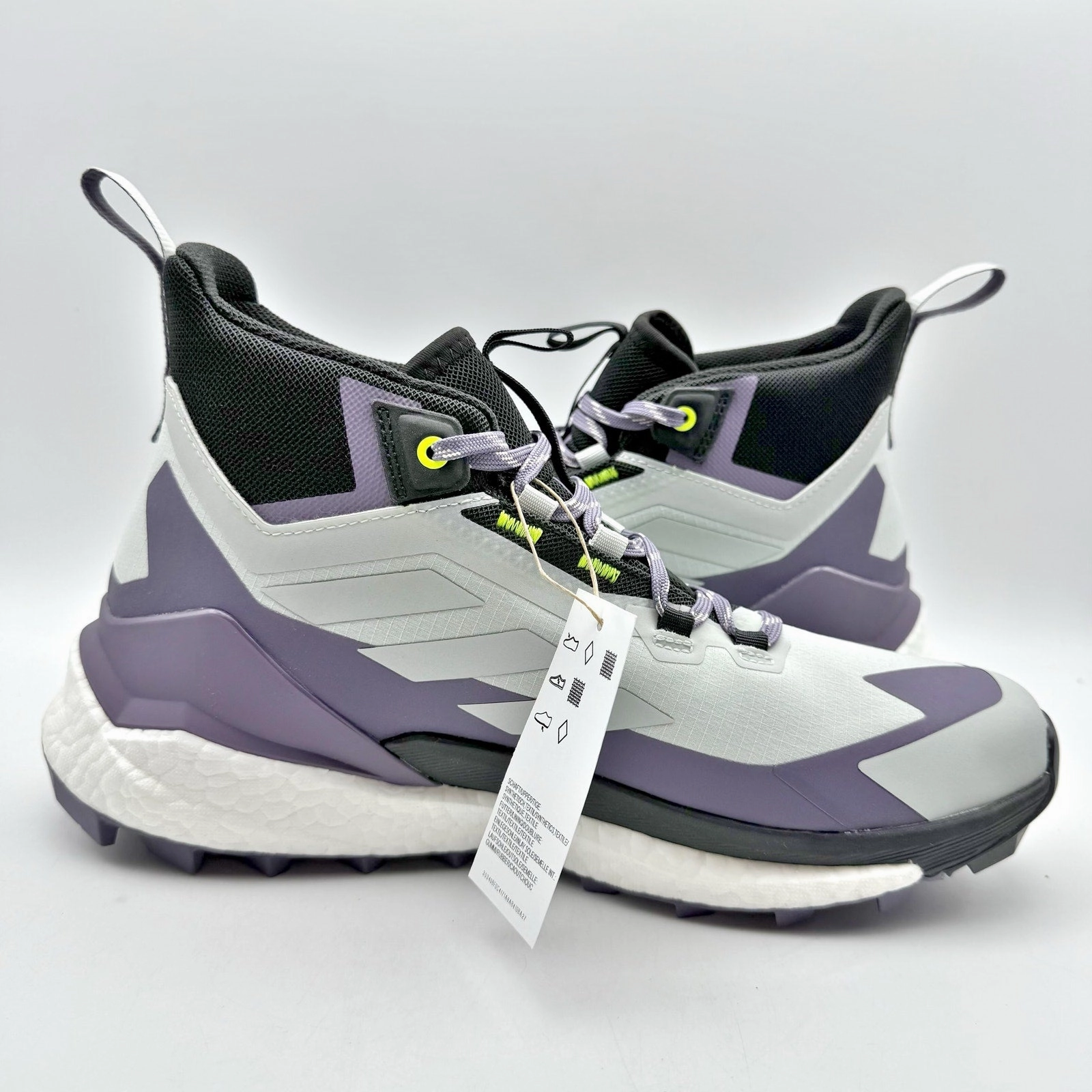 Adidas Womens Terrex Free Hiker 2 GTX Shoes US 10.5 Grey Purple Athletic WP Waterproof Flats Shoes