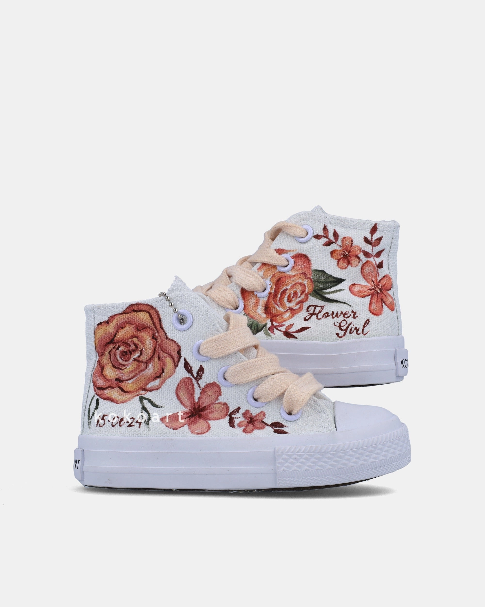 Floral Girl Hand Painted Shoes Snow Warm & Waterproof