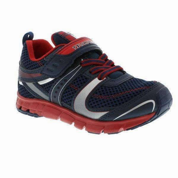 On Running Cloudaway Shoes Tsukihoshi Velocity Navy Red Boys Running Shoes (Machine Washable)