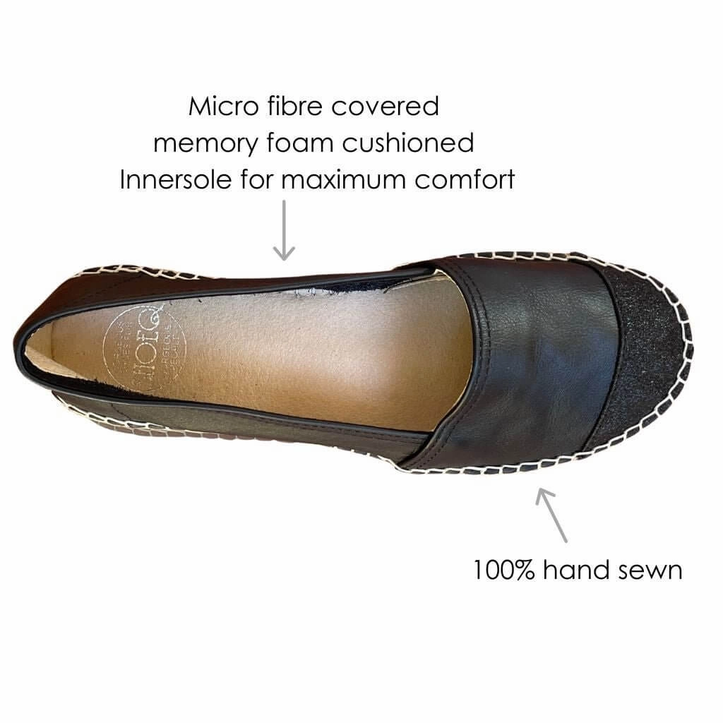 Classic Espadrille in Midnight Glitter Espadrille Sandals On Sale