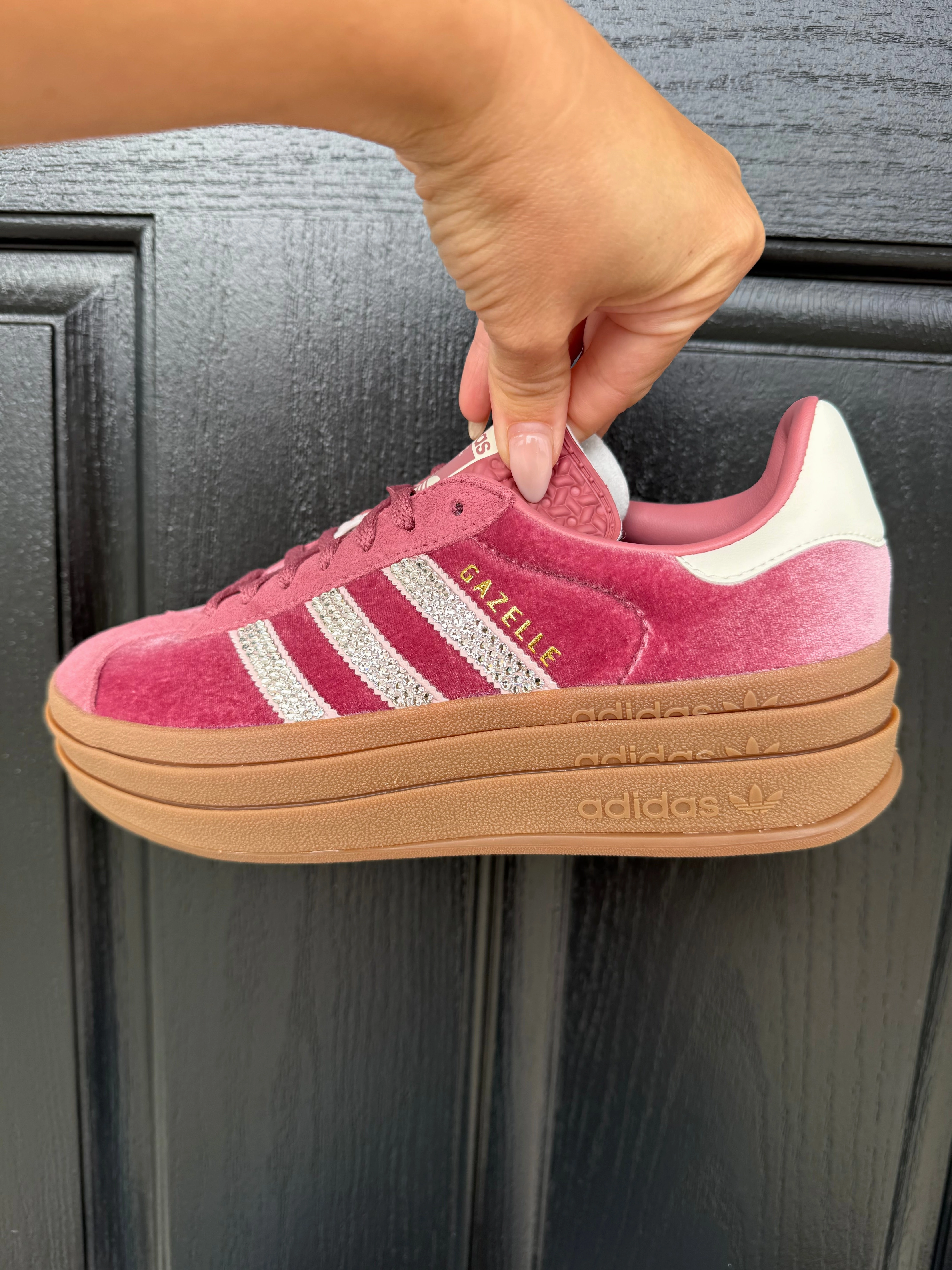 Blush Velvet Gazelle Bold Swarovski Adidas Platform Adidas Gamecourt 2 Tennis Shoes