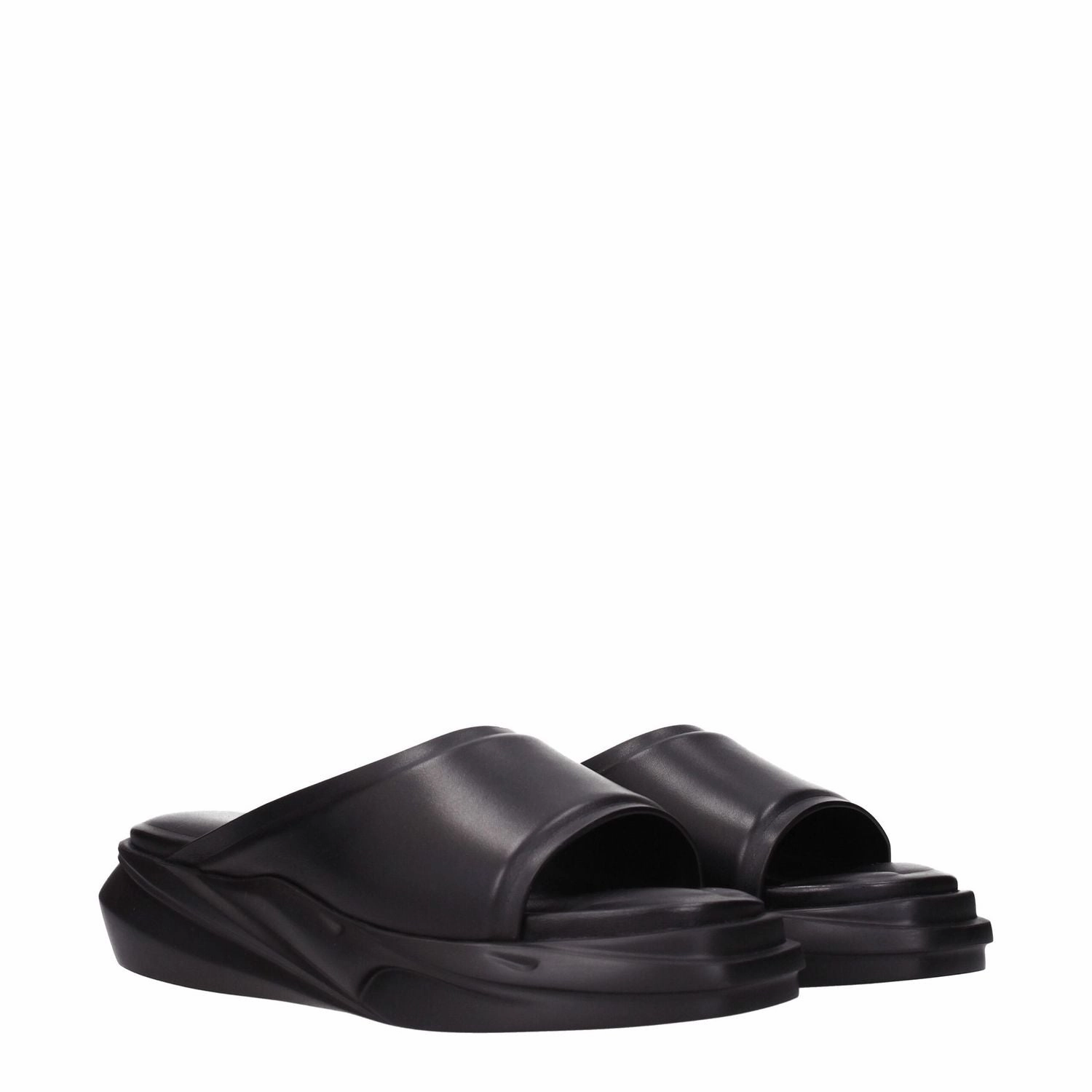 Heel Thong Sandals Alyx Black Leather Slippers