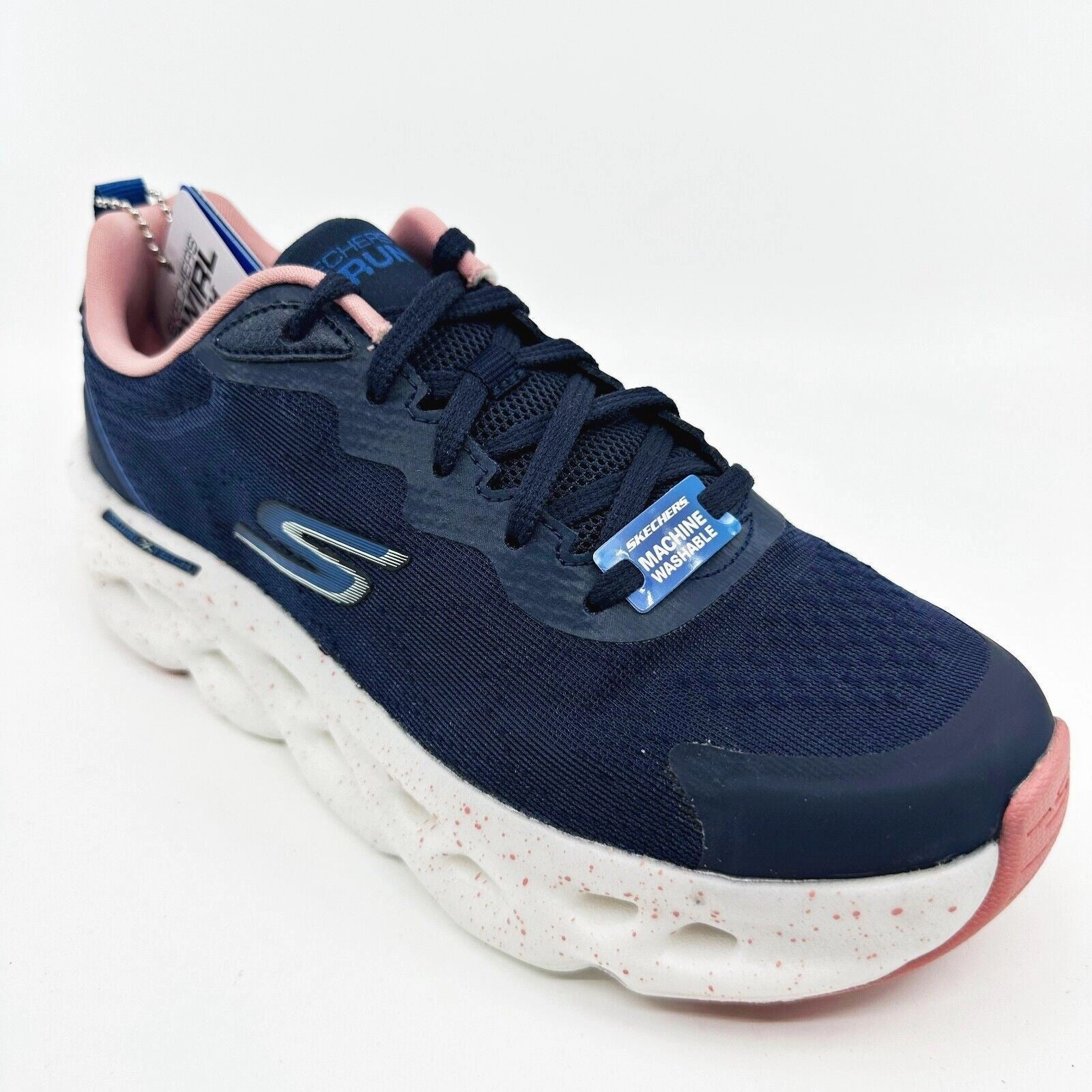 Best Running Shoes For Problems Skechers Go Run Swirl Tech Outbreak Navy Pink Womens Athletic Running Shoes