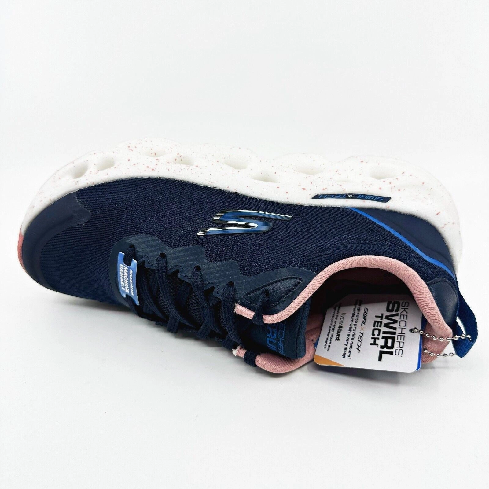 Running Shoes Jd Skechers Go Run Swirl Tech Outbreak Navy Pink Womens Athletic Running Shoes