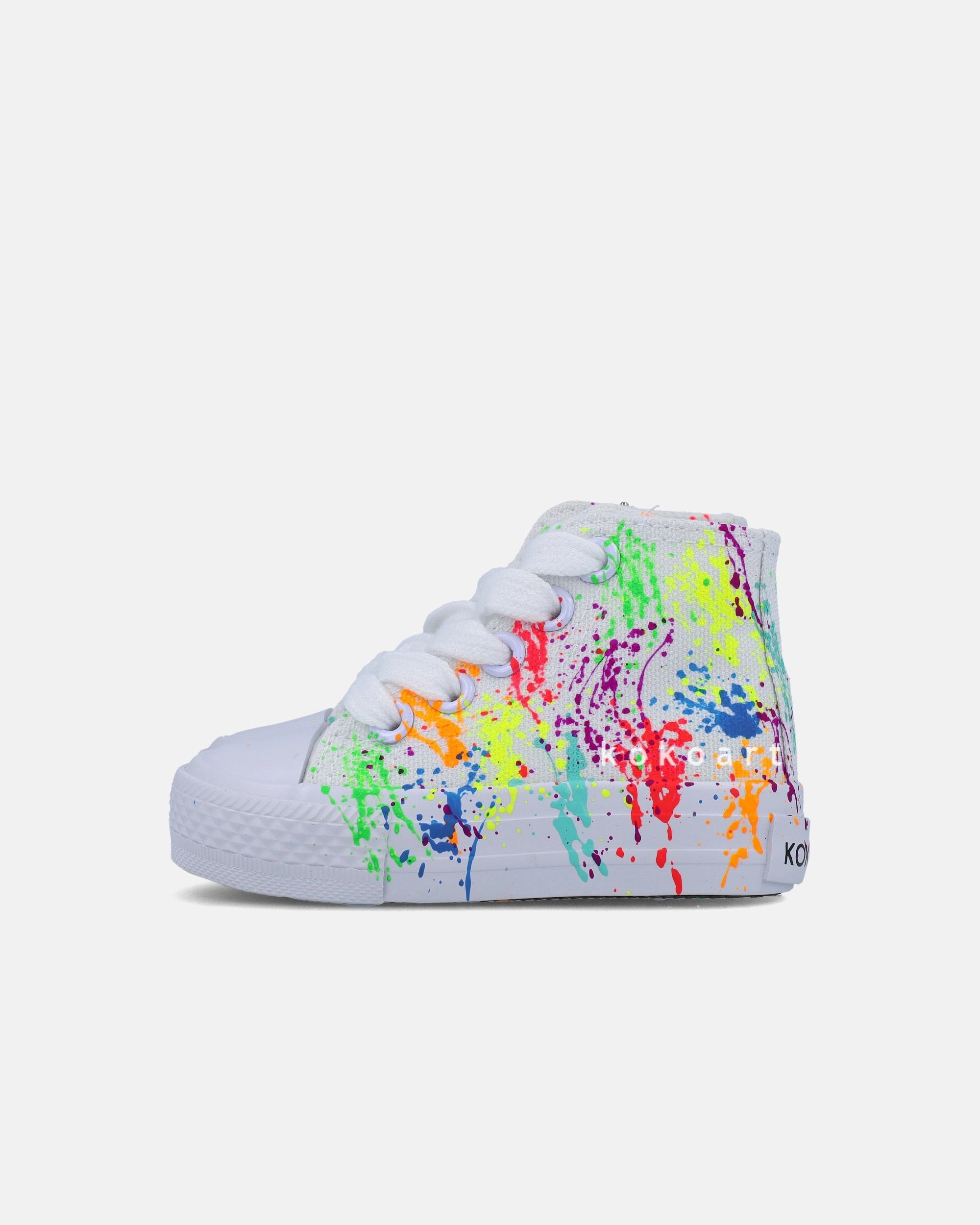 Neon Splatters Hand Painted Shoes