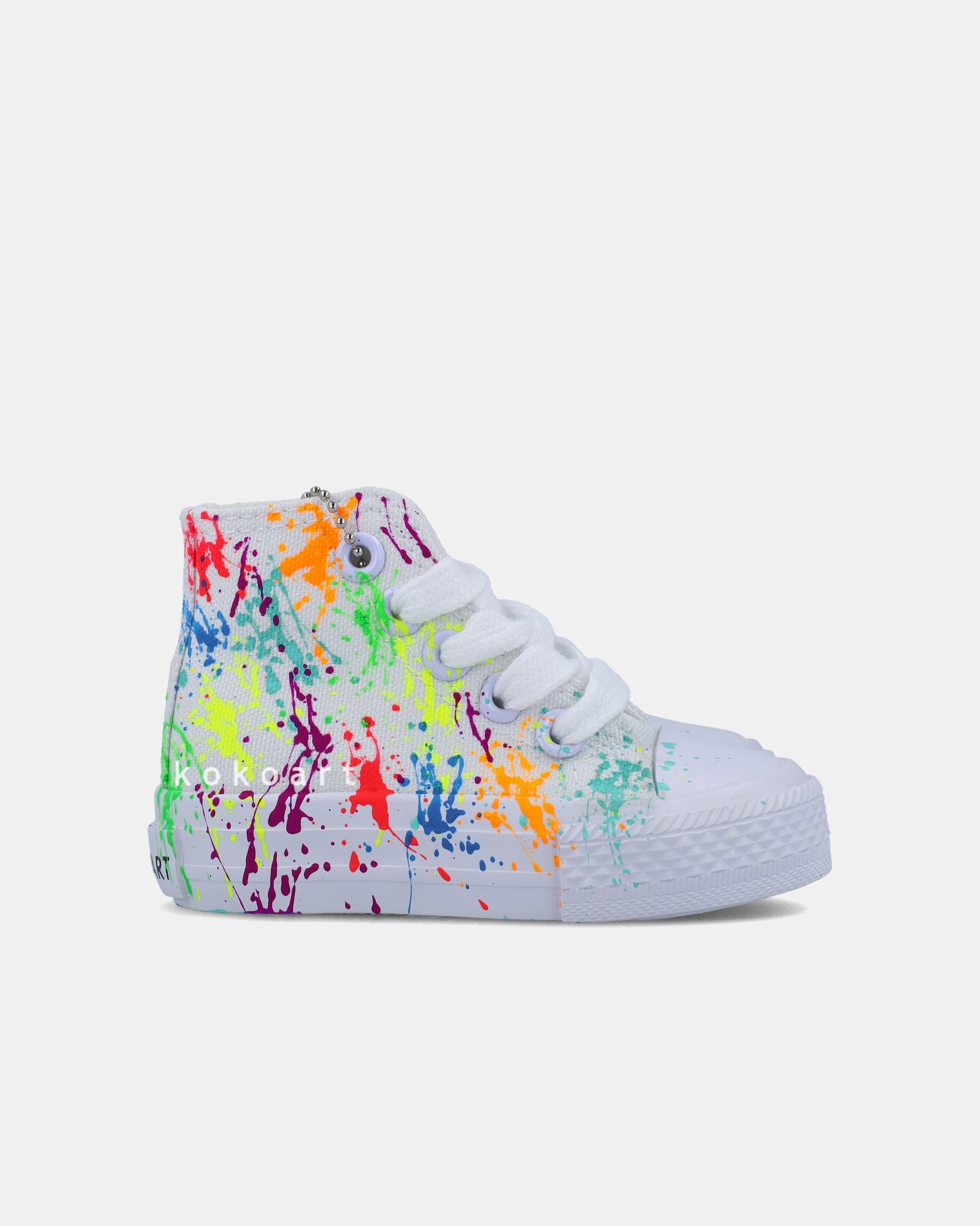 Neon Splatters Hand Painted Shoes