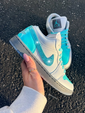 Sale On Adidas Shoes Aqua Polaroid Swarovski Womens Air Jordan Retro 1 Low Shoes