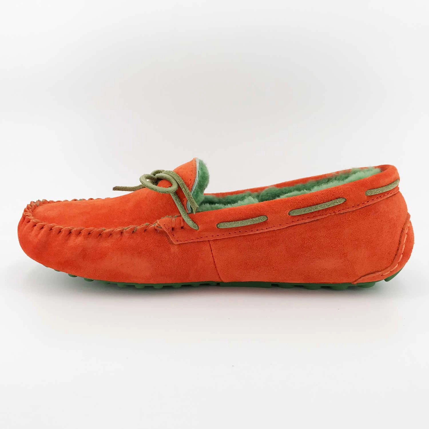 Daily Wear Leather Casual Shoes Australian Sheepskin UGG Women Casual Leather Flats UGG Moccasin - Orange