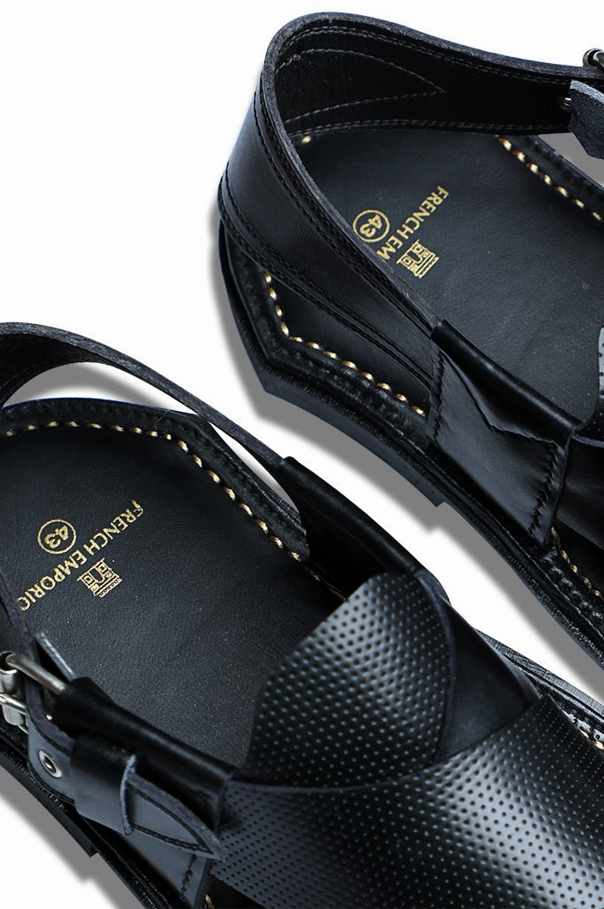 French Emporio Men Sandal SKU: PSLD0011-Black Sandals Hide Bunions