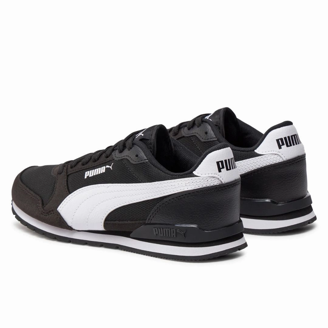 PUMA St Runner V3 Mesh Sneakers 385510-01-BLK Flat Shoes With Ribbon