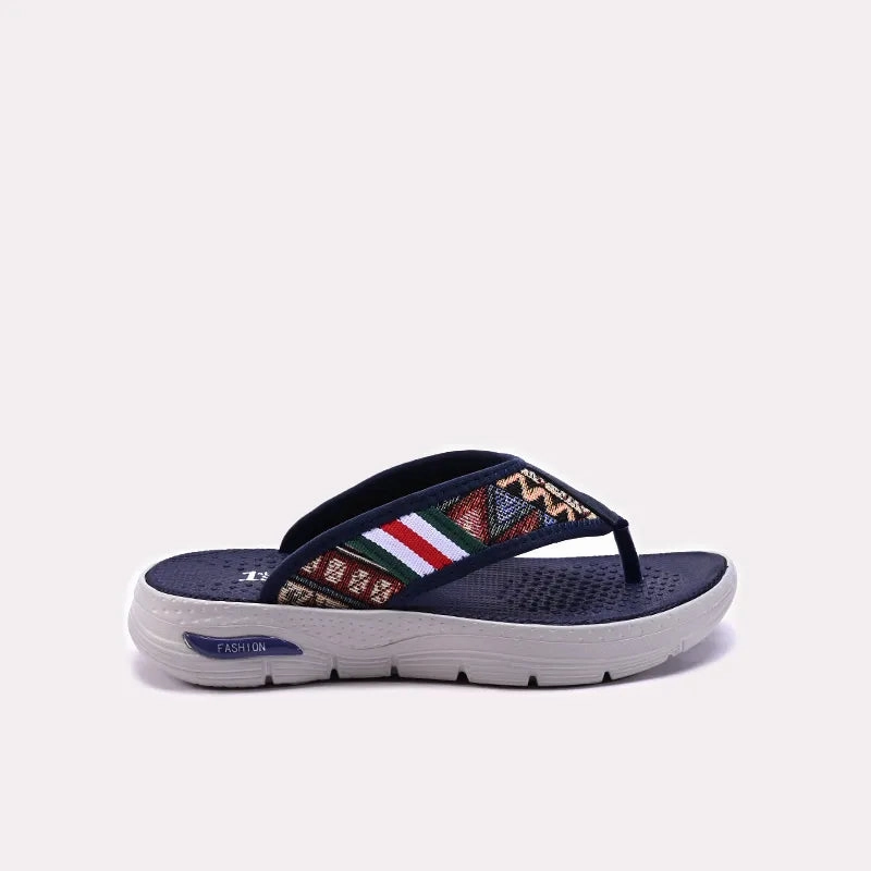 Baba Blue Casual Slippers 0630293 Flat Open Shoes