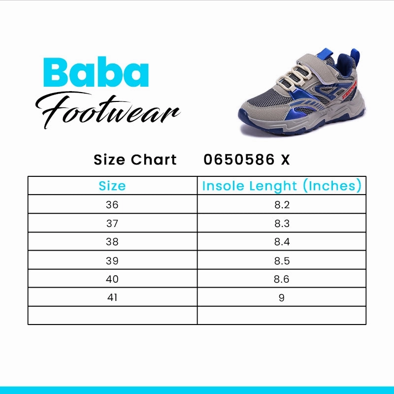 Baba Blue Jogger Shoes 0650586 Orthotic Flat Shoes