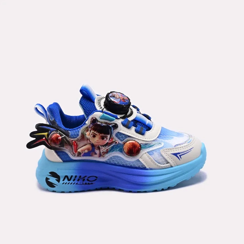 Flat White Shoes Baba Blue Jogger Shoes 0650634