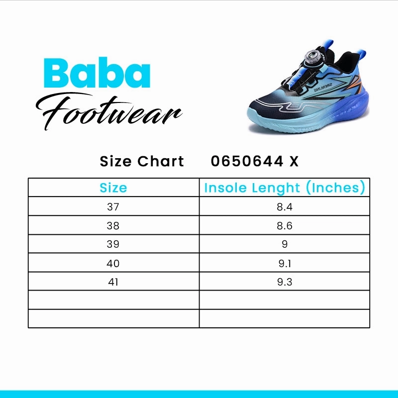 Baba Jogger Shoes Blue 650644 Top Flat Shoes