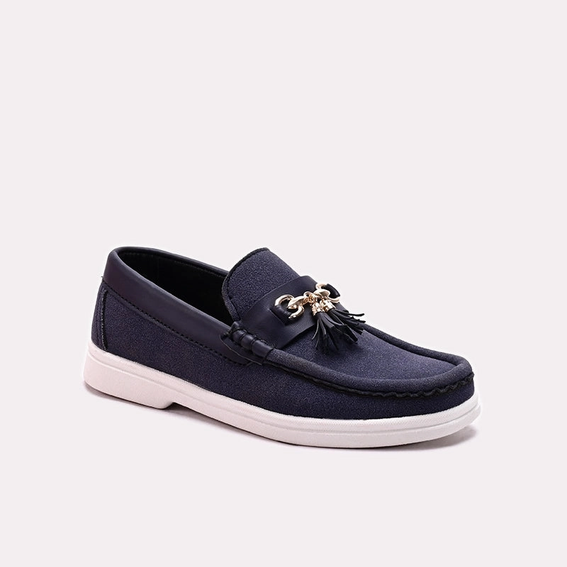 Baba Loafer Shoes Blue 0610576 Flat Golden Shoes