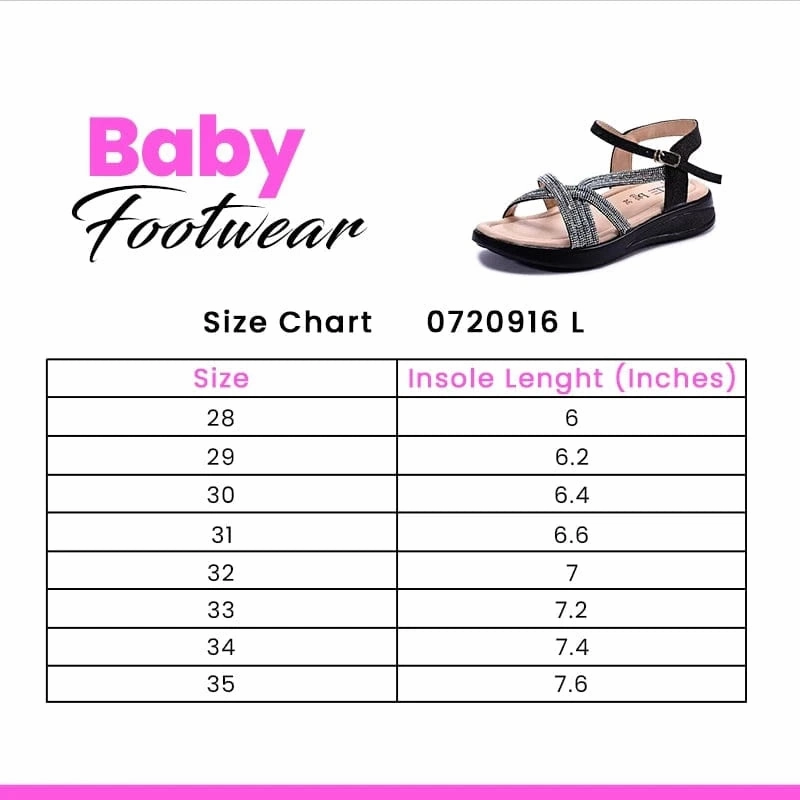 Flat Face Ar Trigger Shoe Baby Girls Black Casual Sandals 0720916